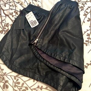 Black Leather Shorts